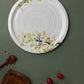 Exclusive 11" Dinner/Lunch Unbreakable Lightweight Melamine Round Floral Merry Gold Full-Size Plate.
