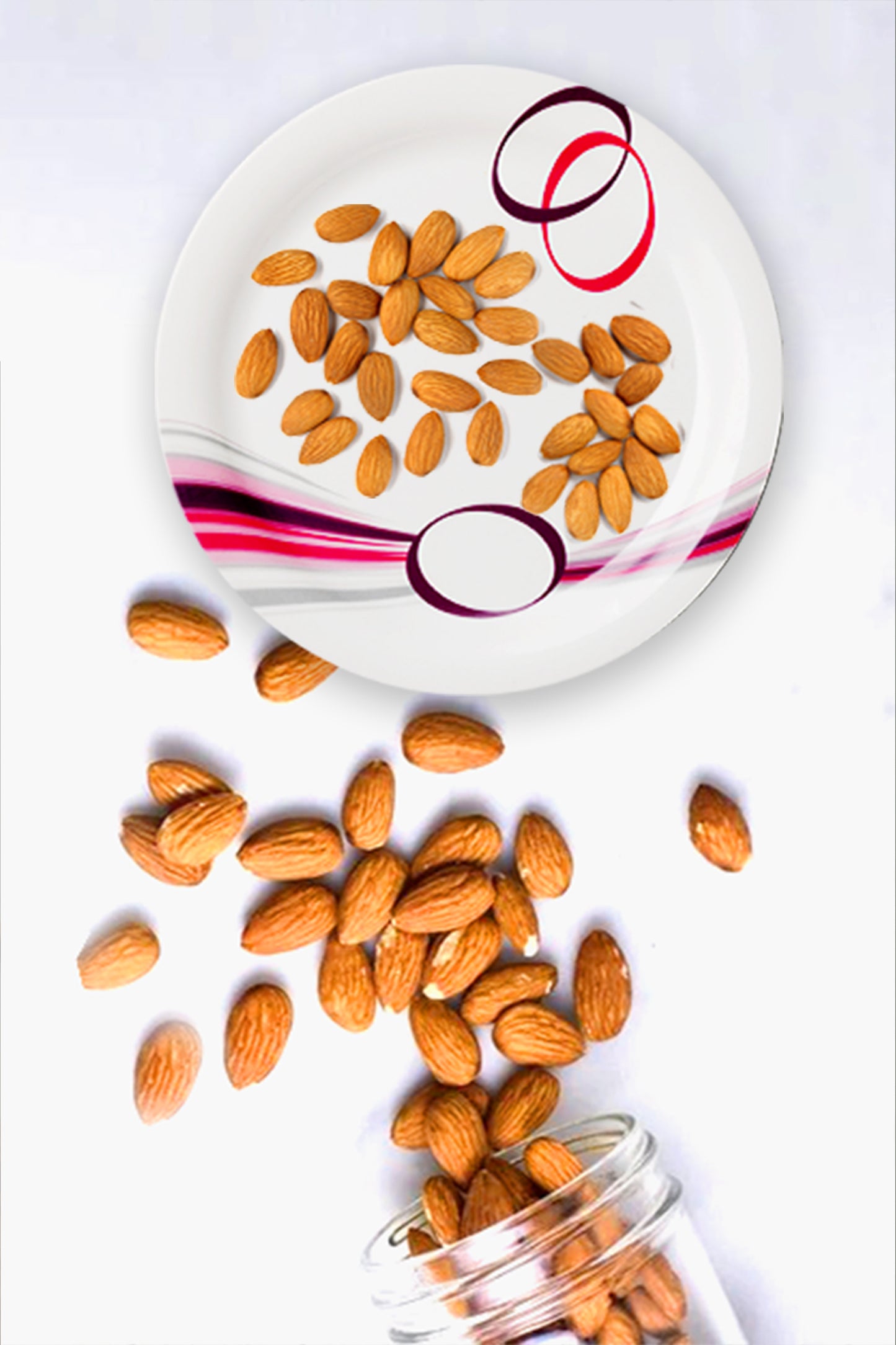 Exclusive 11" Dinner Melamine Plate Rainbow Knot. (4006)