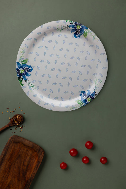 Exclusive SWIFT INTERNATIONAL 11" Dinner/Lunch Unbreakable Lightweight Melamine Round Floral Harmony Series Full-Size Plate.