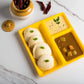 Swift International Food-Grade Plastic 3 in ,1 Compartment Pav Bhaji Plate Dinner Plate Serving Yellow Plates