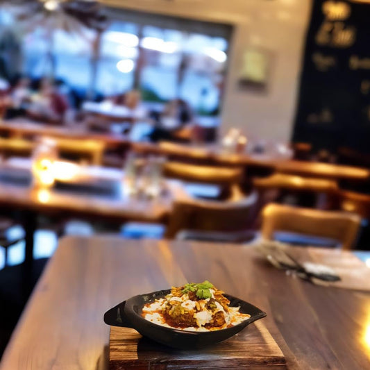 Shank Chat Plate, Perfect for Serving an Array of Snacks, chaat, and appetizers. Set of 6