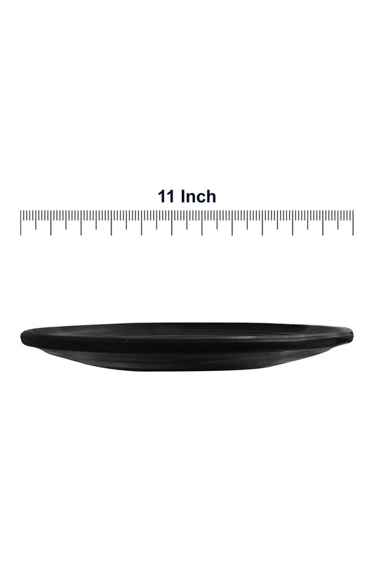 11" Dinner Plate Melamine Black Dynamic.