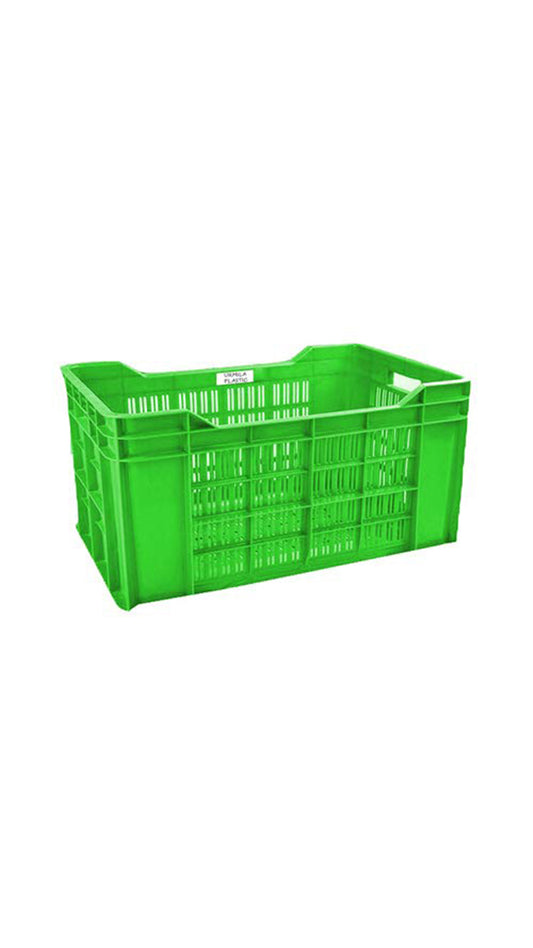Heavy Duty Plastic Crate Multipurpose Crates Storage and Organizer for Home 54x36x29cm Multicolour.