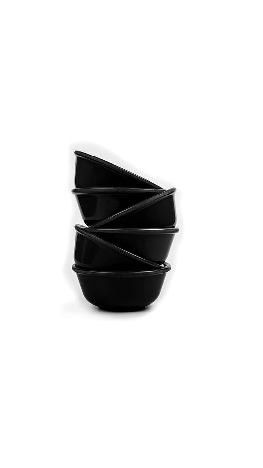 Melamine Black Prime Soup Bowl. Round Shape, 280ml Capacity.