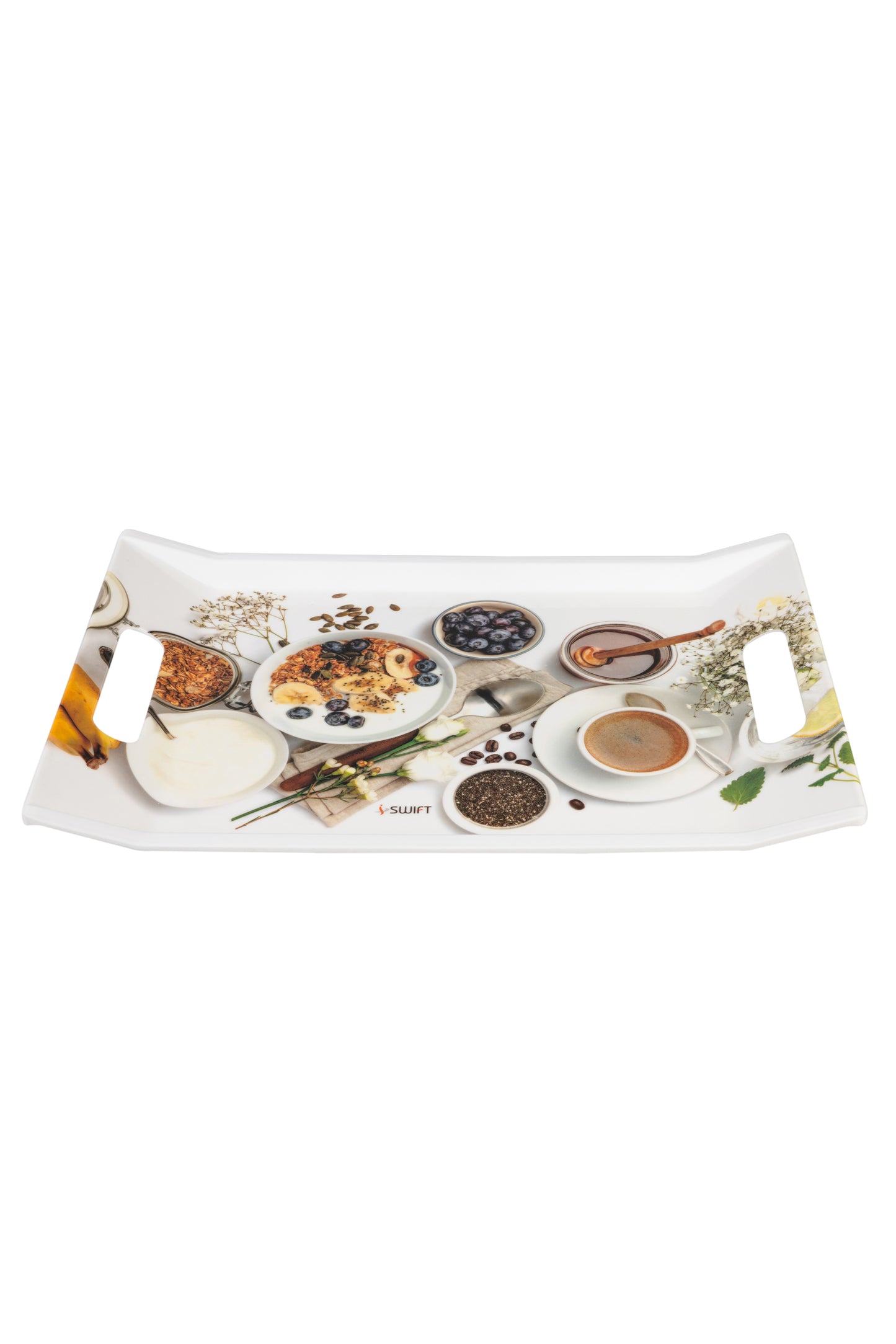 Melamine ingredients printed design Tray Set-