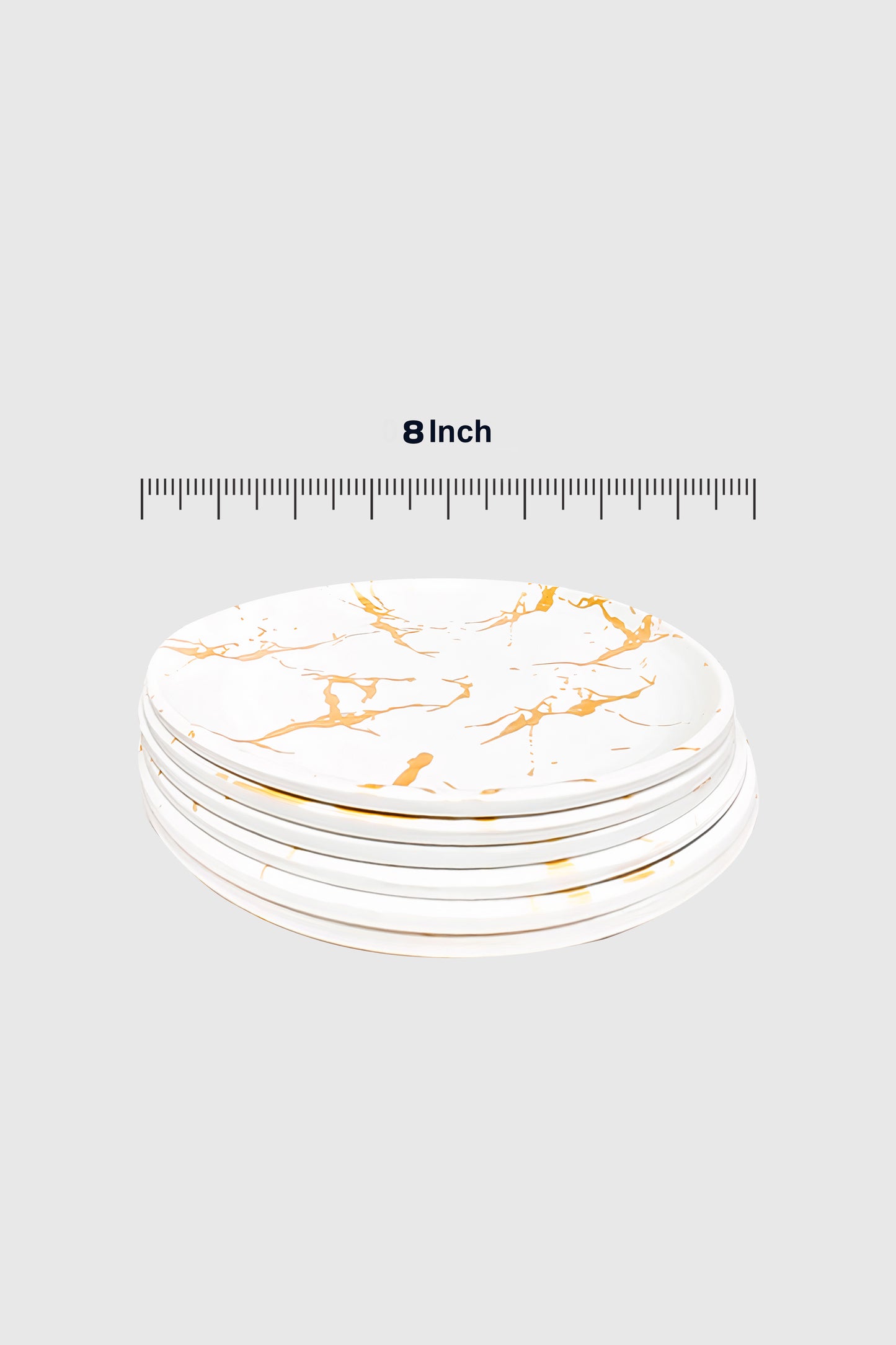 Limited Edition Melamine Dinner set of 24 Pieces (White Gold)