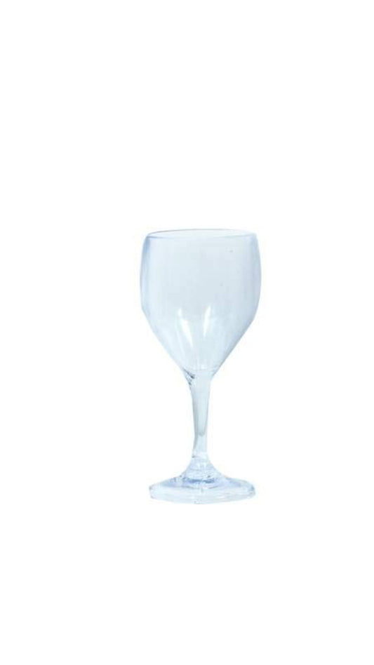 Indulge in sophistication with our Polycarbonate 150 ml Transparent Wine Glass. Crafted from high-quality polycarbonate, this wine glass combines durability with elegance, offering the clarity of glass without the fragility.