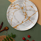 Exclusive 11" Dinner Plate Melamine White Marble. (4039)