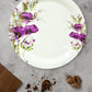 Exclusive 11" Dinner Plate Melamine Purple Floral. (4051)