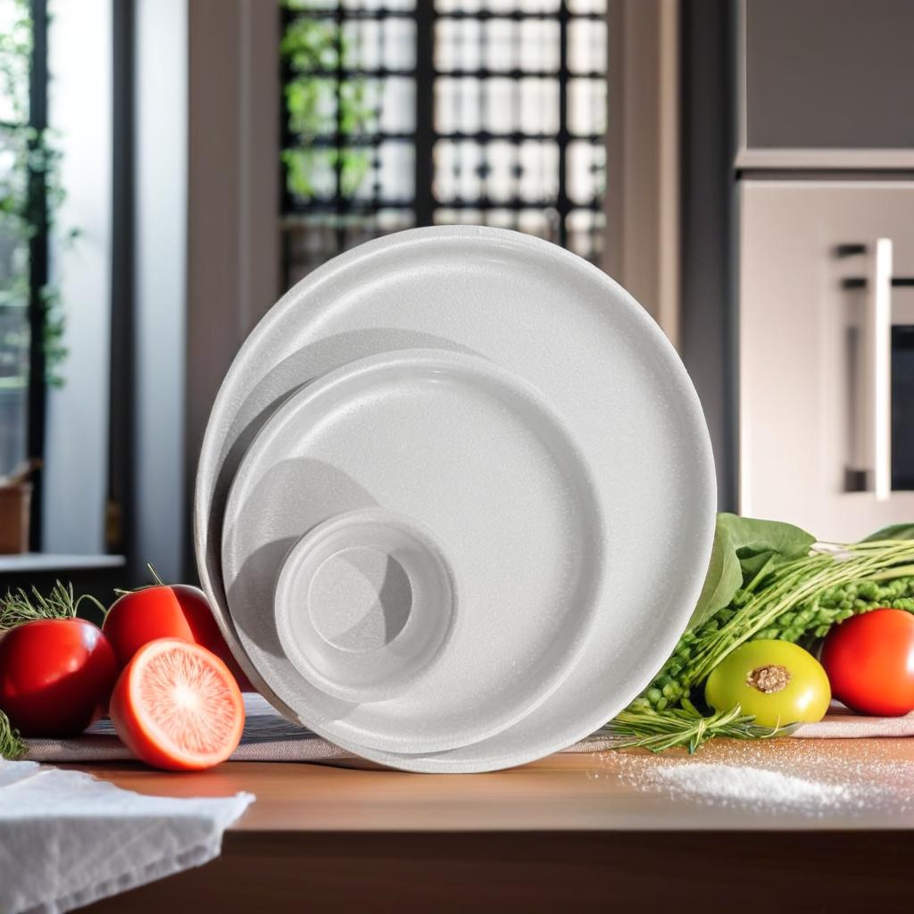 Swift International Acrylic Ivory Marble Dinner Set of 18 Pieces