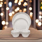 Swift International Acrylic Ivory Marble Dinner Set of 18 Pieces