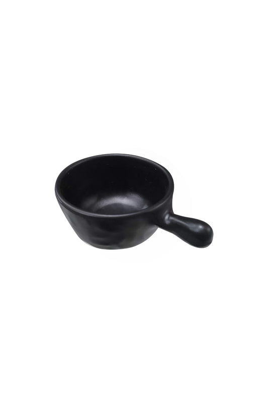 Black Melamine Scoop Vati, Chutney, Pickle, Round Shape.